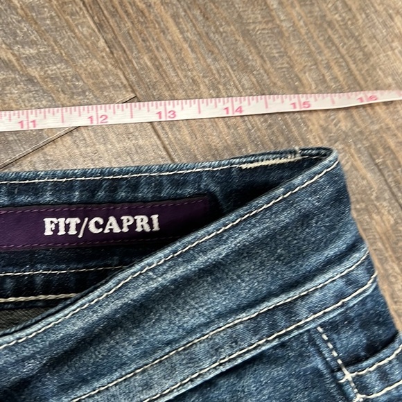 VIGOSS Crop Capris Denim Blue Jean bottoms - Picture 11 of 12